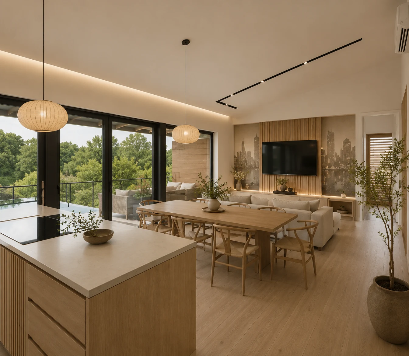 Living and dining room