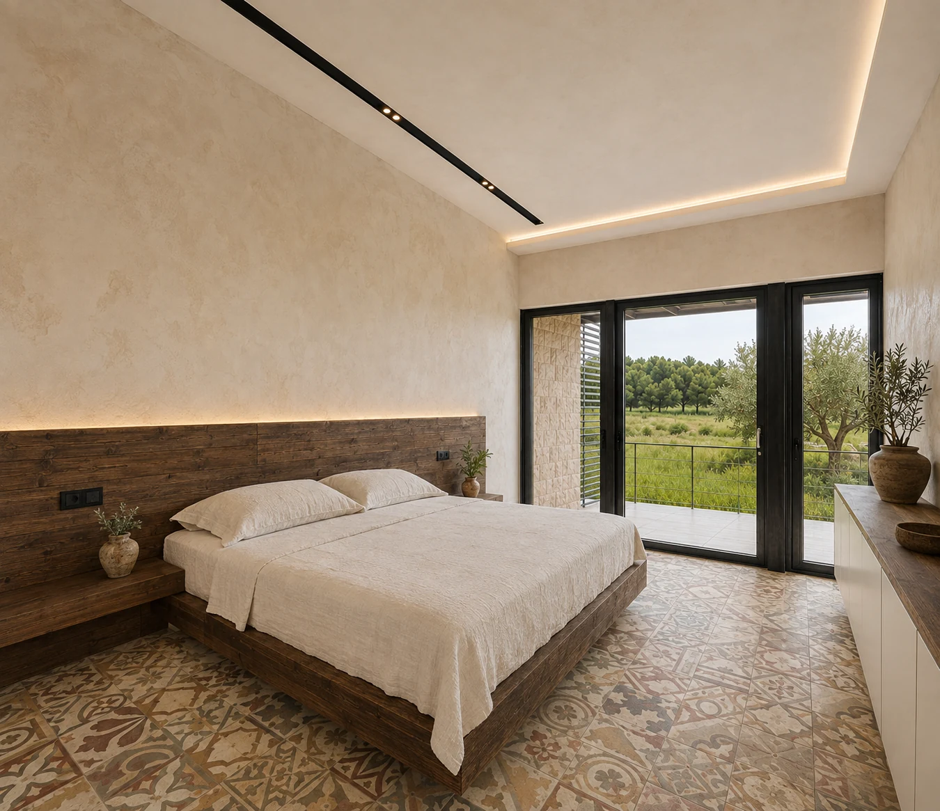 Mediterranean-inspired bedroom